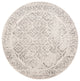 Safavieh Tulum Tul264A Vintage and Distressed Rug, Ivory and Gray, 6'7"x6'7" Round