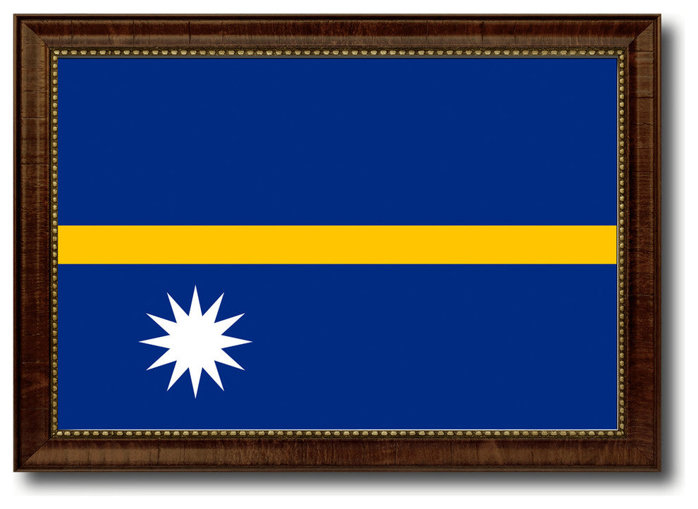 Nauru Country Flag Canvas Print, 19"x27"