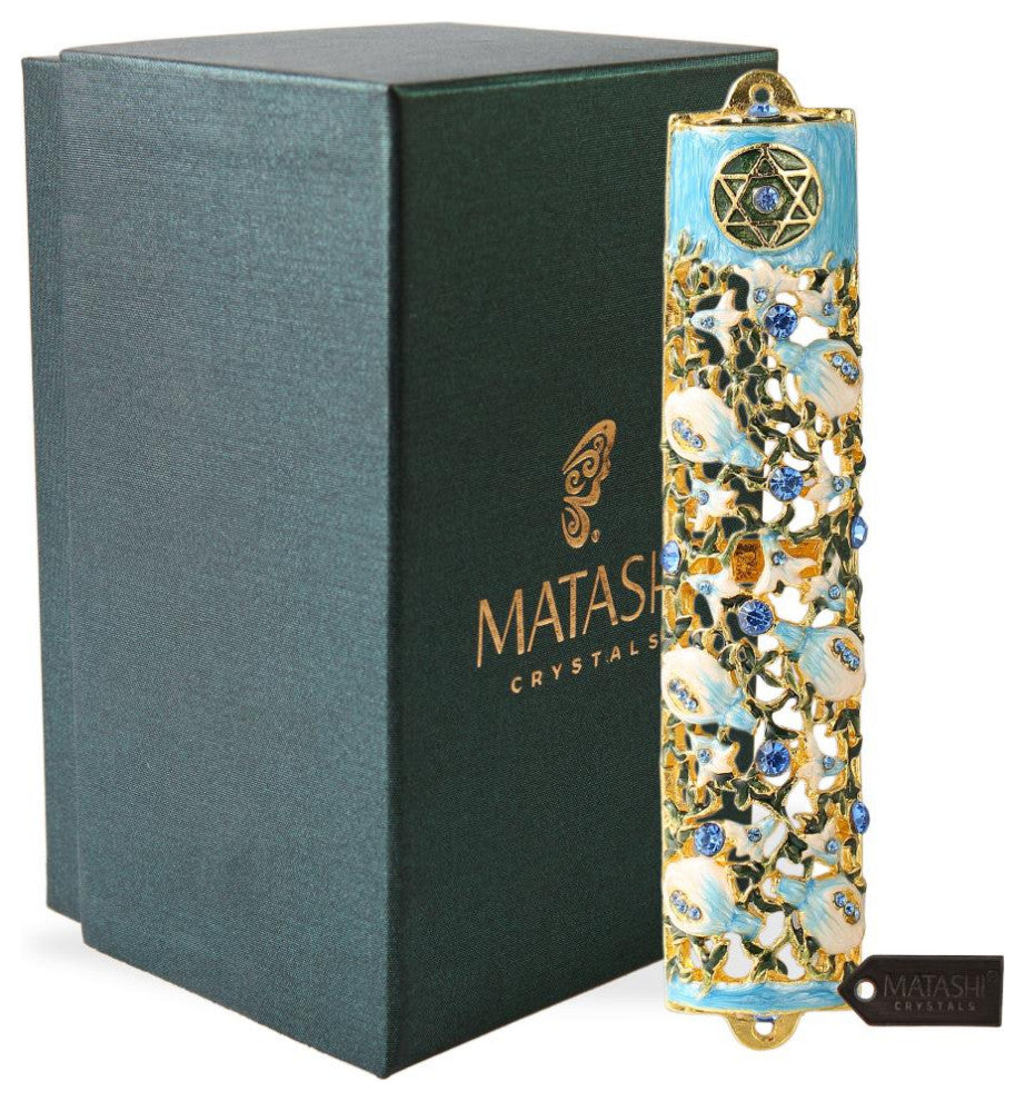 Matashi 6" Hand Painted Enamel Mezuzah