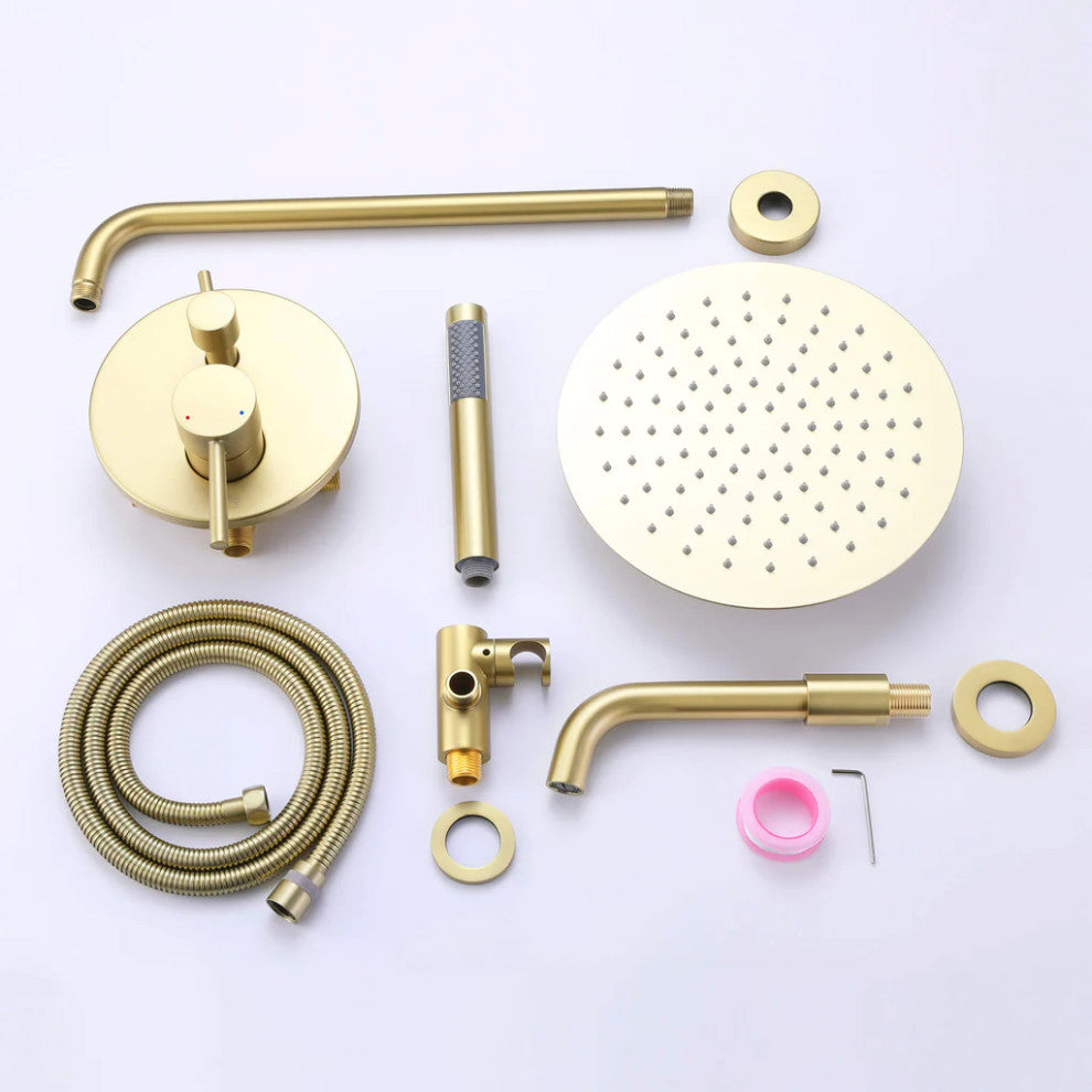 RBROHANT Tub Shower Faucet Set Complete Rain Shower System with Tub Spout