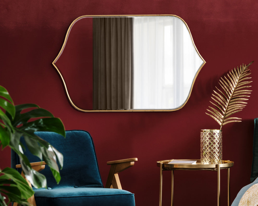 Tyla Framed Wall Mirror, Gold 20x32