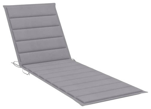 vidaXL Solid Wood Acacia Folding Sun Lounger with Cushion Patio Garden Seat