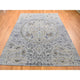 Silver Gray, THE MAHARAJA Design, Silk With Wool Hand Knotted Rug, 9'0"x12'0"
