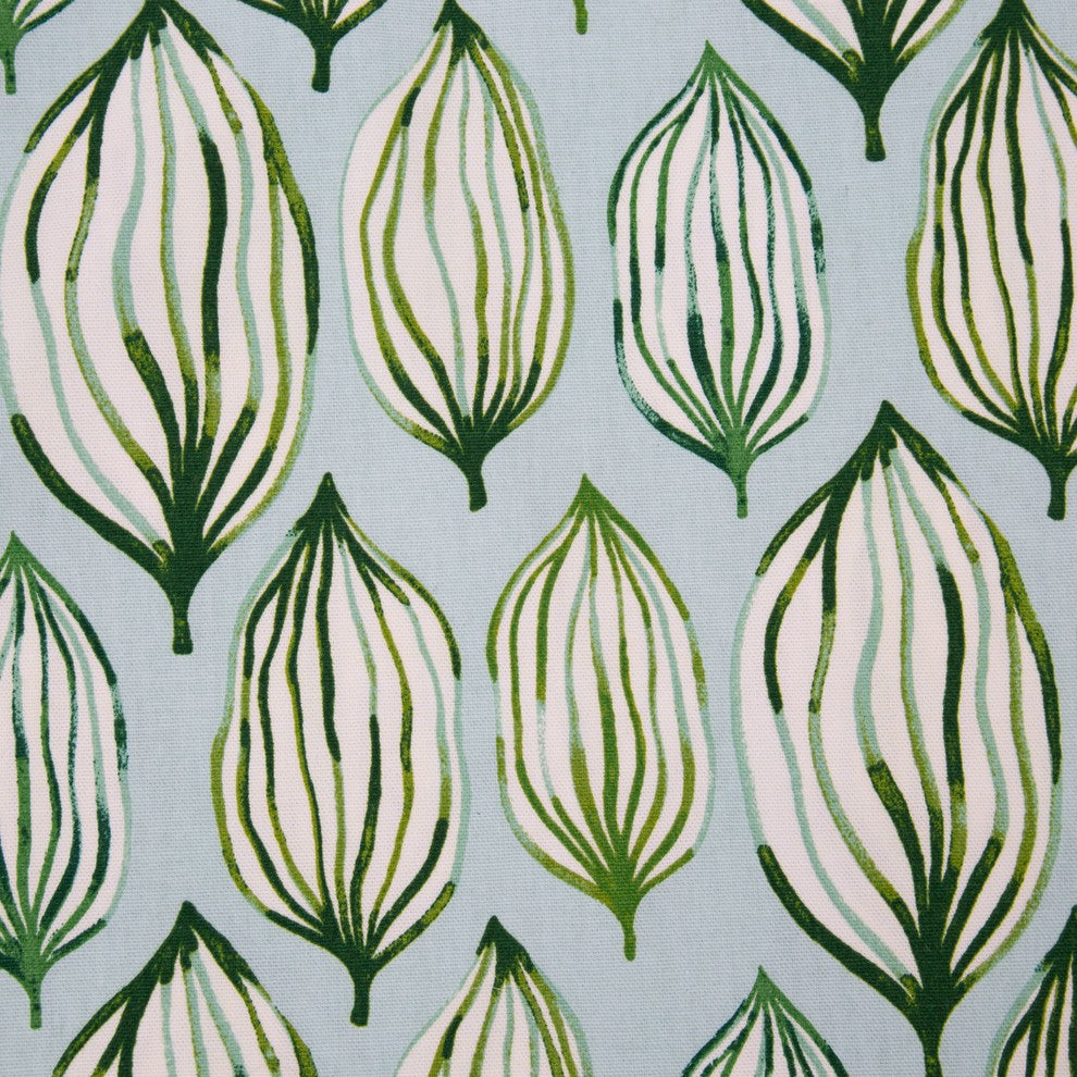 Tropical Leaf Verte Wicker Seat Cushion