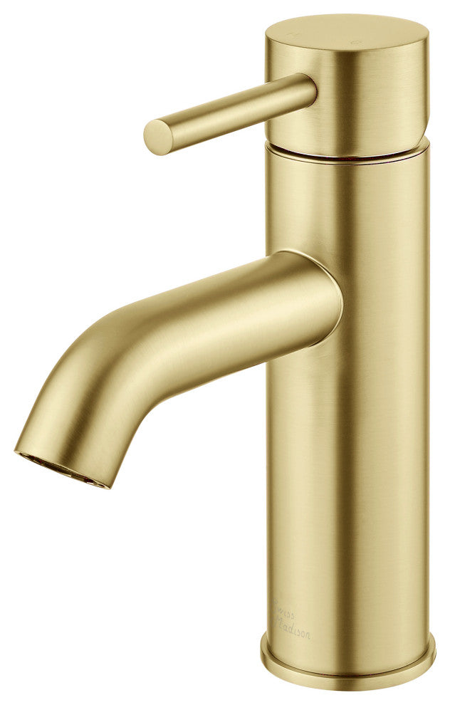 Ivy Single Hole Single Handle Bathroom Faucet, Brushed Gold