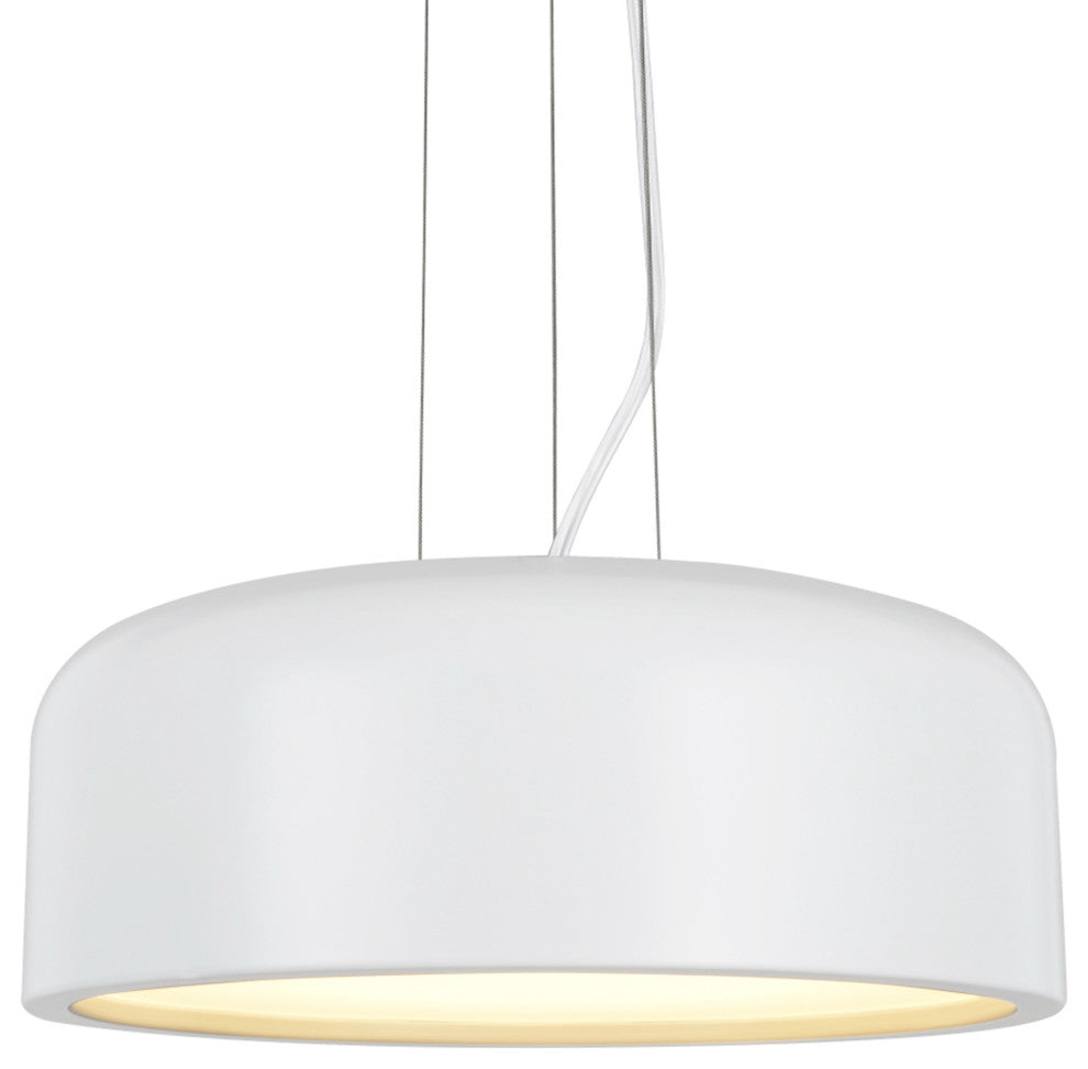 61066-2 Adjustable LED 1-Light Hanging Mini Pendant Ceiling Light, White