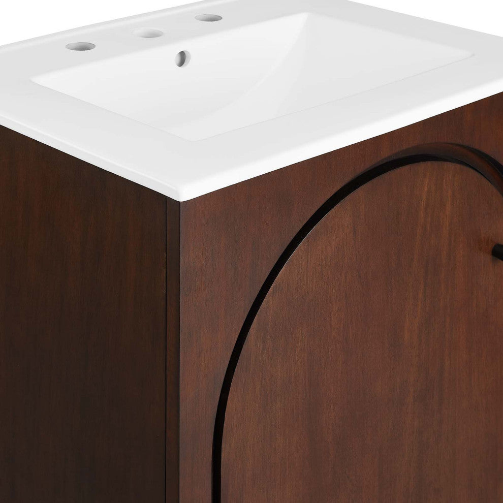Appia 24" Bathroom Vanity - Walnut White