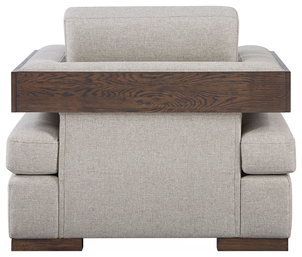 Niamey Chair With 1 Pillow, Fabric and Walnut