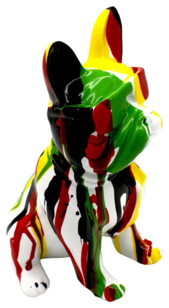 Interior Illusions Plus Multi-Color II Graffiti Dog With Glasses 8" Tall