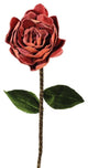 20" Rusty Rose Velvet Peony Flower Spray Stem
