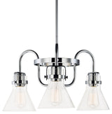 Maxim 26116 Seafarer 3 Light 22" Seedy Glass Chandelier - Polished Chrome