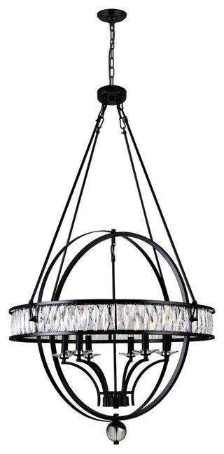 Arkansas 6 Light Chandelier With Black Finish