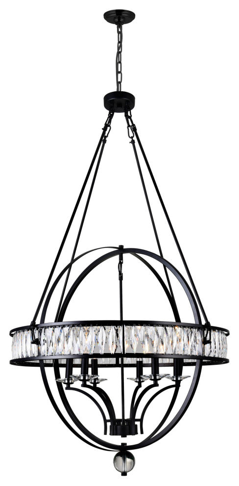 Arkansas 6 Light Chandelier With Black Finish