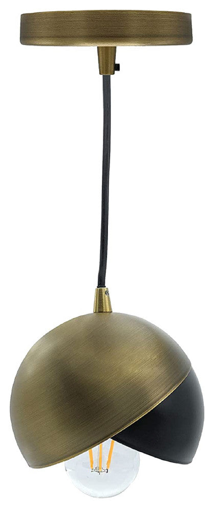 Matte Black kitchen pendant lighting Metal Shade pendant light fixture 6 Inch