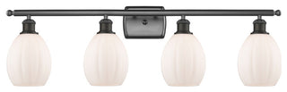 Eaton 3-Light Bath Vanity-Light, Oil Rubbed Bronze, Matte White