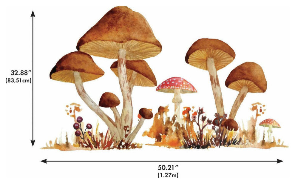 Mushroom Giant Peel And Stick Wall Decals