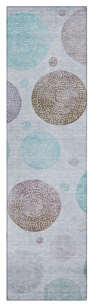 Machine Washable Indoor/Outdoor Chantille ACN1897 Blue 2'3" x 7'6" Runner Rug