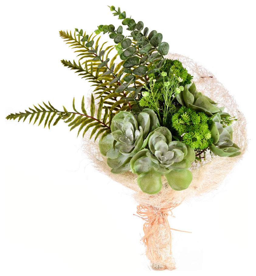 21" Green Succulent Bouquet