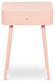 Rylan Iron Night Stand, Pink, Solid