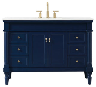 Lewis 48" Single Bathroom Vanity, Blue