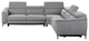 Divani Casa Coffman Modern Grey Fabric Sectional Sofa With Sofa Bed + Recliner