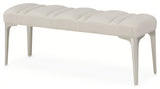 Penthouse Accent Bench, Frosted Linen/Silver Mist