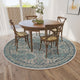 Indoor/Outdoor Marbella MB5 Mineral Blue Machine Washable 6' x 6' Round Rug