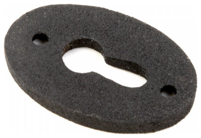 Renovators Supply Black Keyhole Escutcheon 1.75"Wrought Iron Keyhole Cover Plate