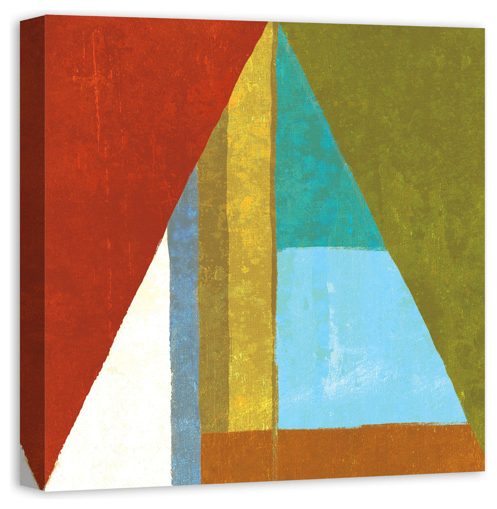 Colorful Triangle 24x24 Canvas Wall Art