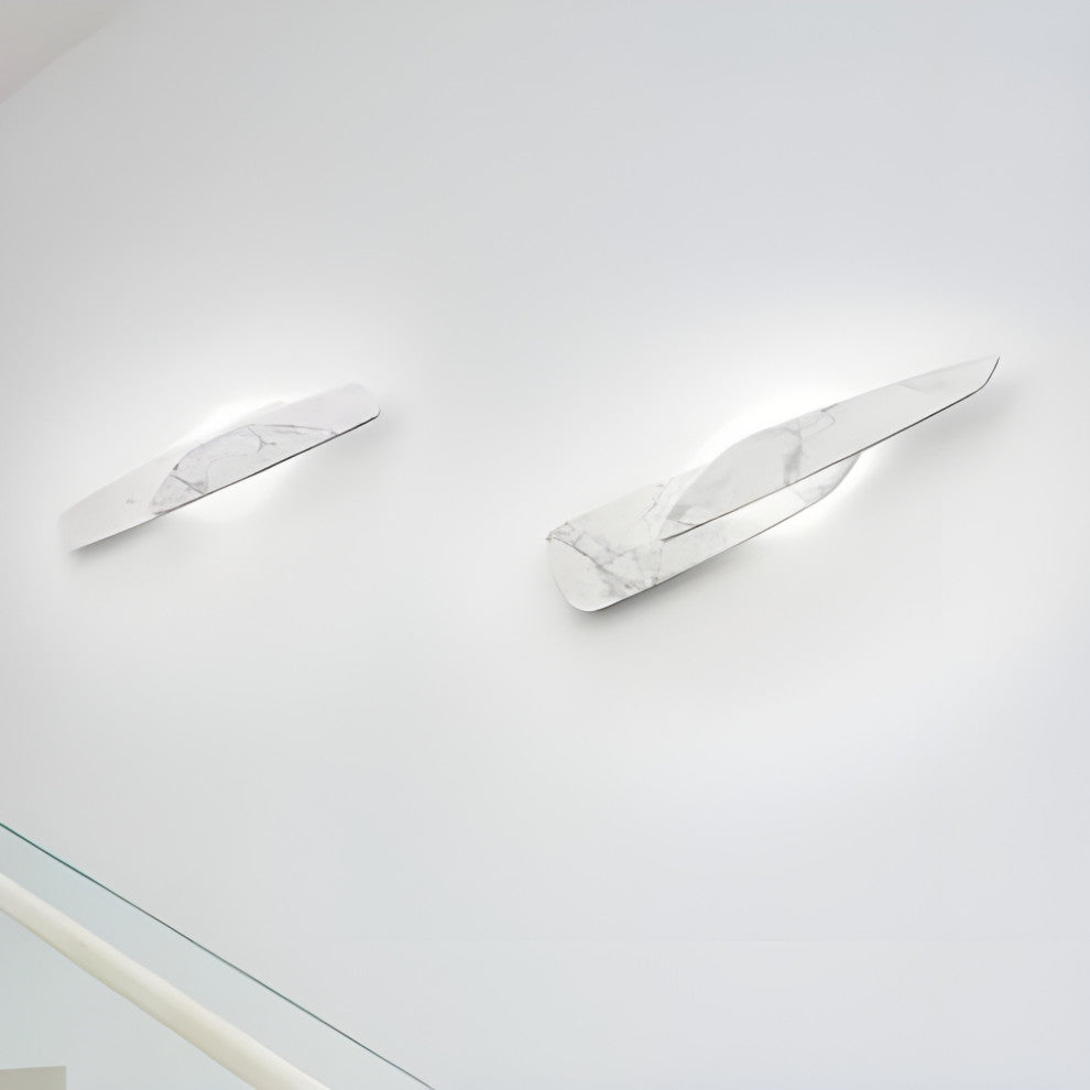 Futuristic LED Marble Wall Lamp in American Style, Living Room, Bedroom