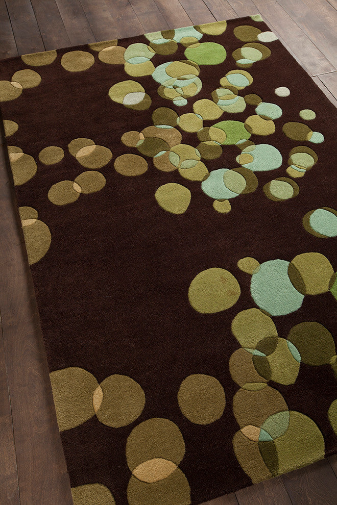 Avalisa Contemporary Area Rug, Green, 7'9"x10'6"