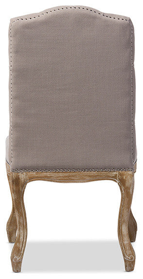 Hudson Beige Fabric Button-Tufted Upholstered Dining Chair