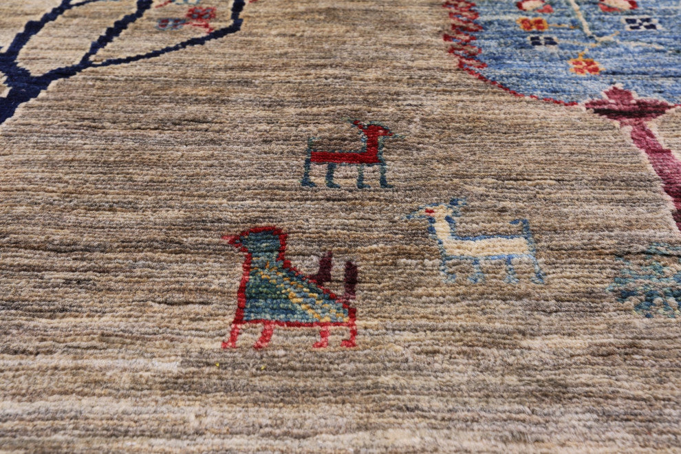 5' 2" X 7' 10" Hand-Knotted Tribal Persian Gabbeh Rug Q8022