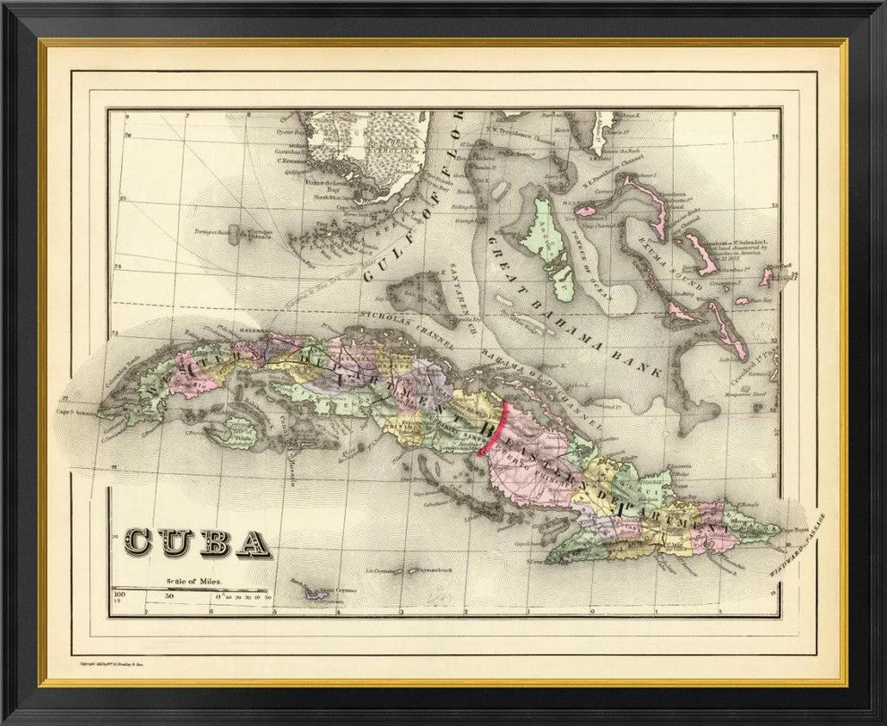 "Cuba, 1890" Framed Canvas Giclee by Samuel Augustus Mitchell, 40x33"