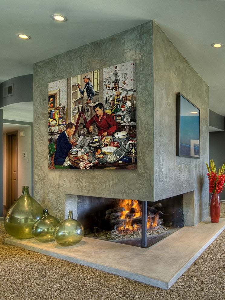 "Home Improvement" Painting Print on Canvas by Stevan Dohanos