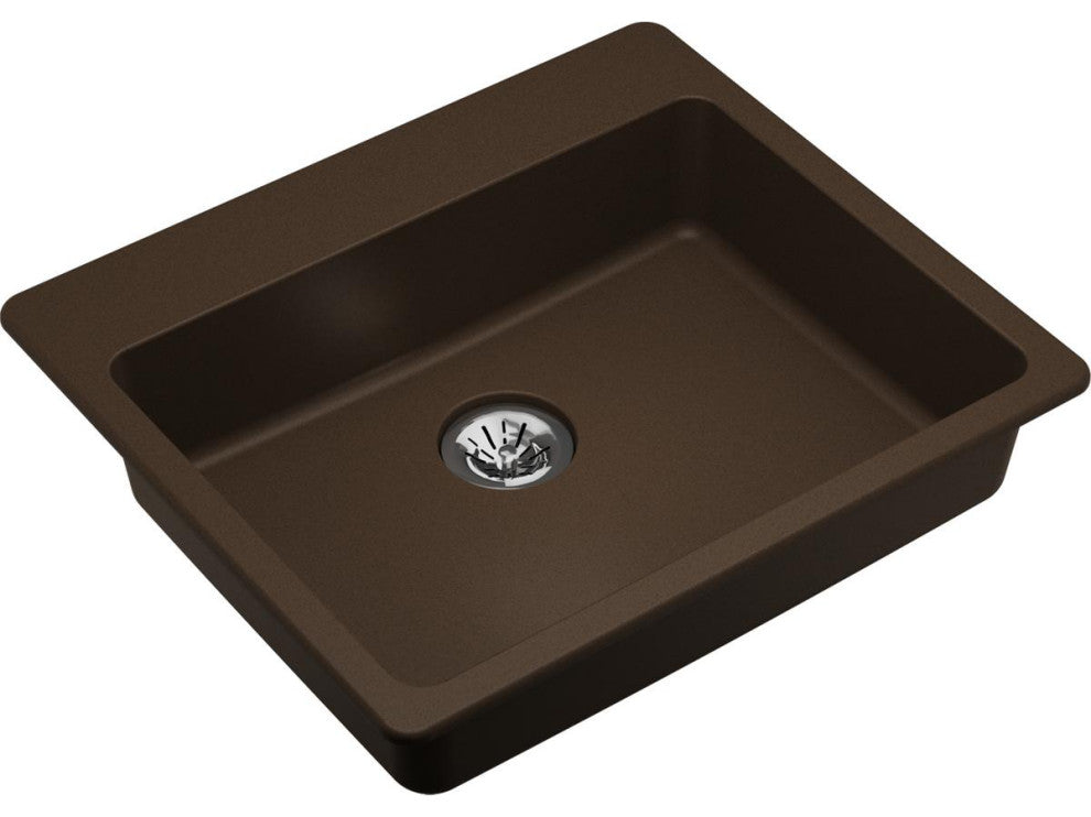 ELGAD2522PDMC0 Quartz Classic 25" x 22" ADA Sink with Perfect Drain, Mocha