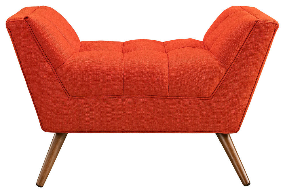Modern Contemporary Fabric Ottoman , Red, Fabric