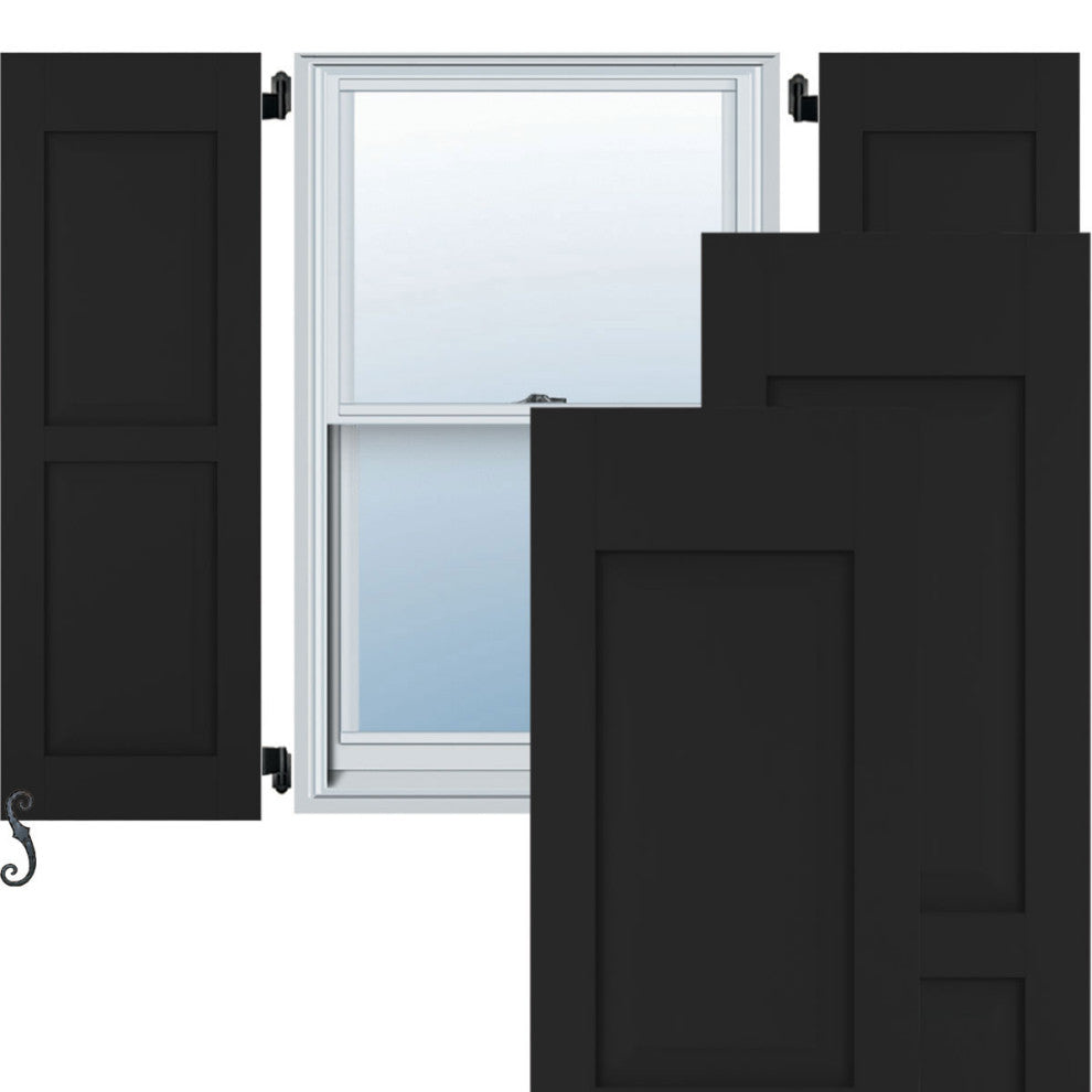 Two Equal Raised Panel Shutters (Per Pair)