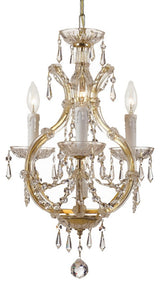 Crystorama Maria Theresa Mini Chandelier Crystal Spectra 4473-GD-CL-SAQ