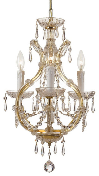 Crystorama Maria Theresa Mini Chandelier Crystal Spectra 4473-GD-CL-SAQ