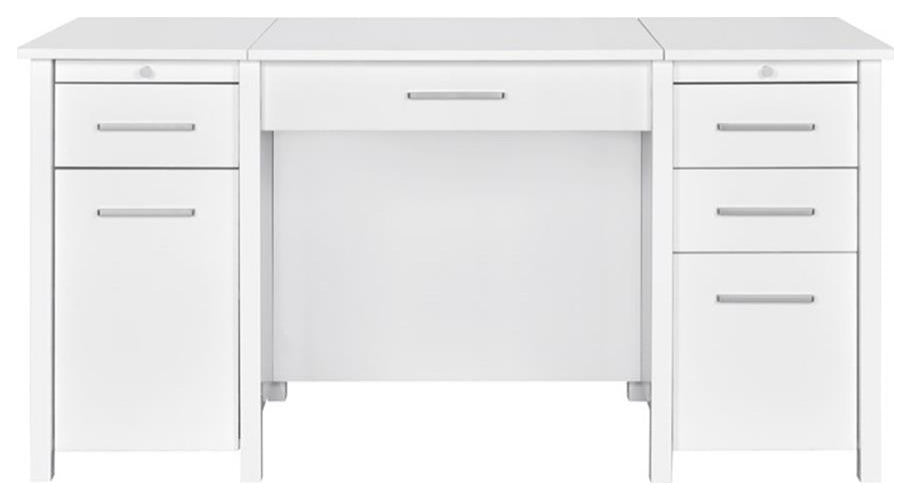 Coaster Dylan Contemporary Wood Lift Top Home Office Desk in White