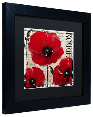 Color Bakery 'Rouge Two' Art, Black Frame, Black Matte, 11"x11"