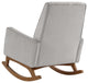 Accent Rocking Chair Armchair, Velvet, Gray, Modern, Lounge Hospitality