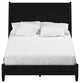 Flynn Mid Century Modern Standard King Panel Bed, Black