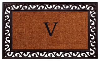 Rembrandt Monogram Doormat 22"x36", Letter V