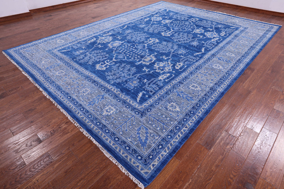 Turkish Oushak Handmade Wool Rug 10' 3" X 14' 1" - Q13565