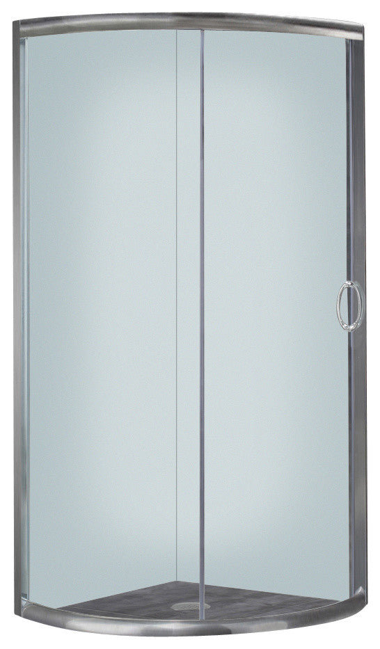 Aston Semi Shower Enclosure, Stainless Steel, 36"x36"x75"