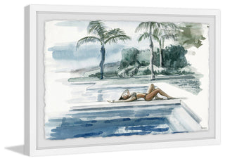"Be with the Water" Framed Painting Print, 24"x16"