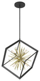 Artika Nebula Modern Pendant Light Fixture, Black and Gold