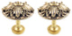 Urbanest Set of 2 Large Brittany Drapery Holdback Medallion, Renaissance Gold